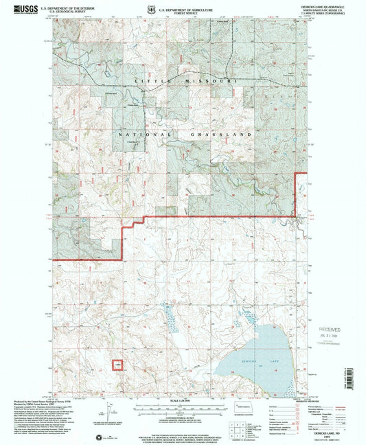 1997 Demicks Lake, ND - North Dakota - USGS Topographic Map
