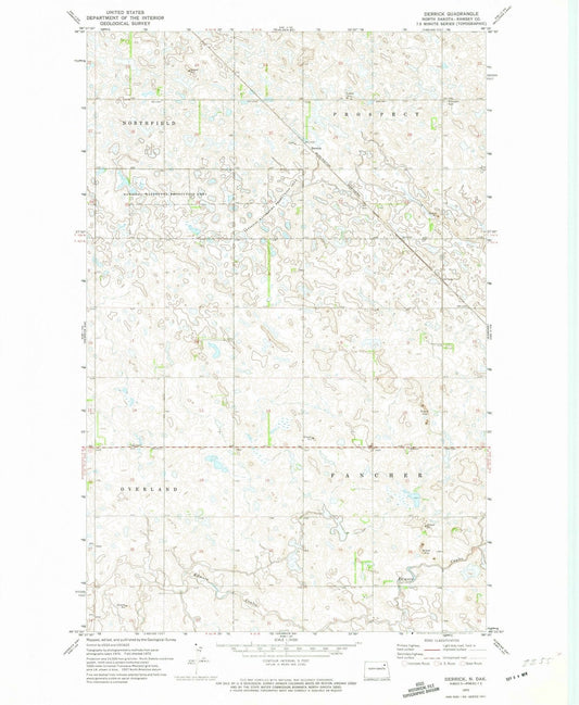 1972 Derrick, ND - North Dakota - USGS Topographic Map v4