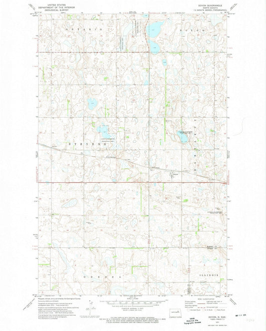 1971 Doyon, ND - North Dakota - USGS Topographic Map