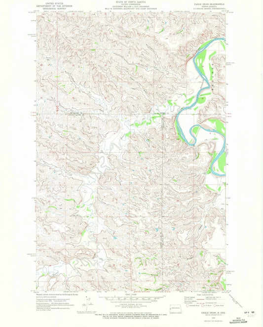 1970 Eagleraw, ND - North Dakota - USGS Topographic Map
