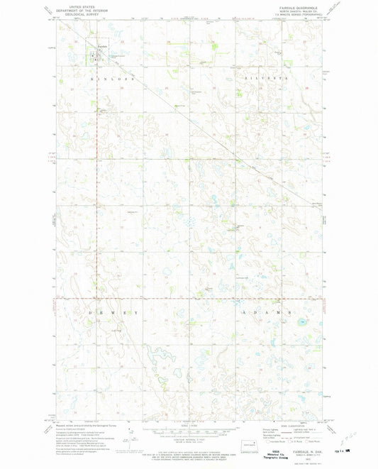 1972 Fairdale, ND - North Dakota - USGS Topographic Map
