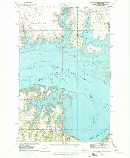 1972 Garrisonam North, ND - North Dakota - USGS Topographic Map