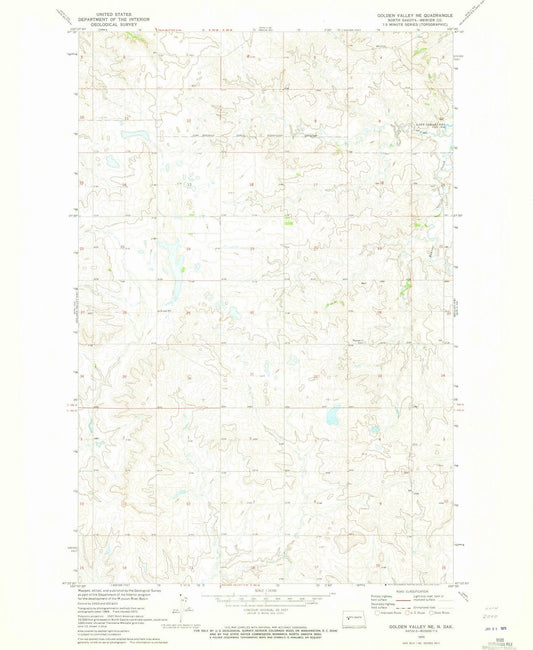 1970 Golden Valley, ND - North Dakota - USGS Topographic Map