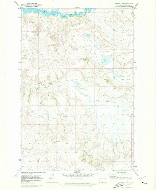 1971 Grassna, ND - North Dakota - USGS Topographic Map v2