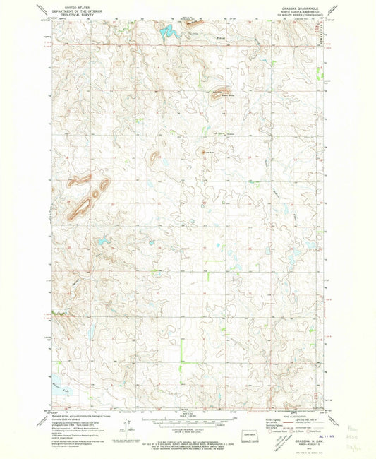 1971 Grassna, ND - North Dakota - USGS Topographic Map v3