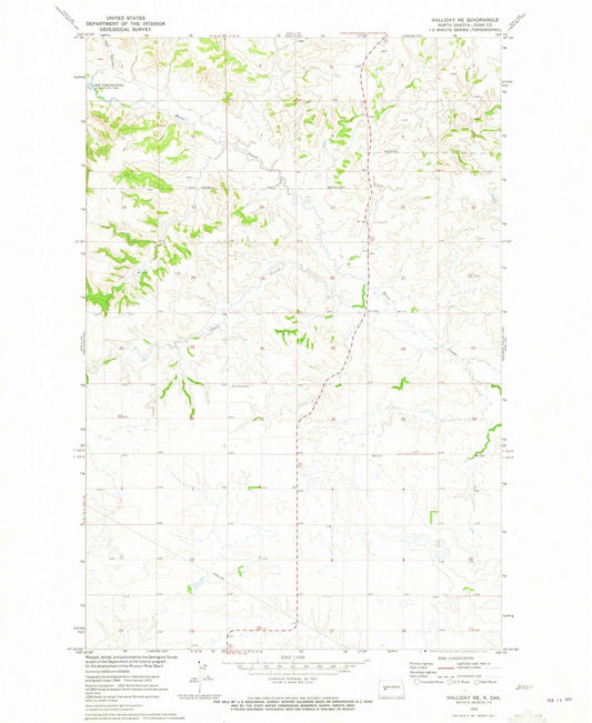1970 Halliday, ND - North Dakota - USGS Topographic Map