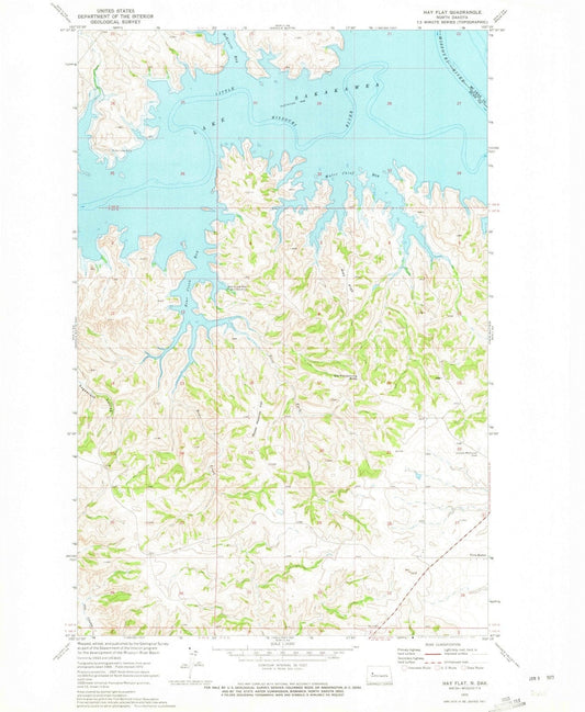 1970 Hay Flat, ND - North Dakota - USGS Topographic Map