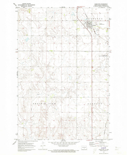 1971 Hazelton, ND - North Dakota - USGS Topographic Map