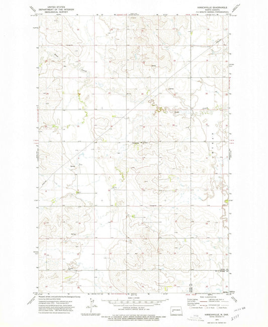 1973 Hirschville, ND - North Dakota - USGS Topographic Map v2
