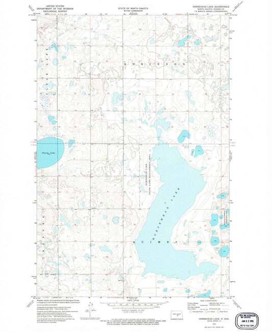 1972 Horsehead Lake, ND - North Dakota - USGS Topographic Map