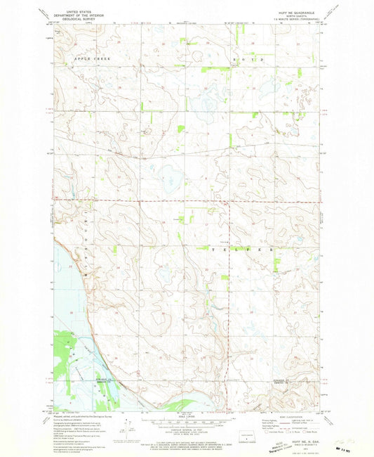 1971 Huff, ND - North Dakota - USGS Topographic Map