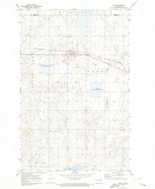 1971 Knox, ND - North Dakota - USGS Topographic Map