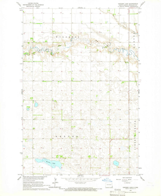 1964 Kreiser Lake, ND - North Dakota - USGS Topographic Map