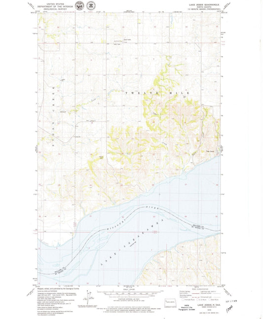 1978 Lake Jessie, ND - North Dakota - USGS Topographic Map