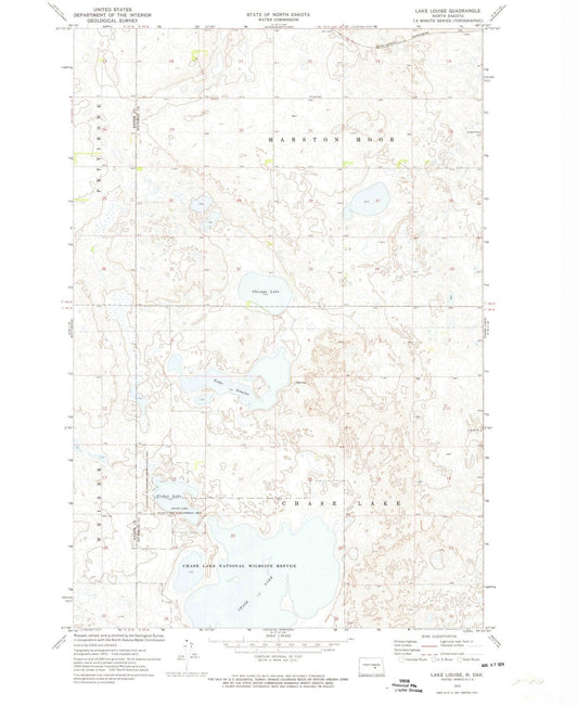 1972 Lake Louise, ND - North Dakota - USGS Topographic Map