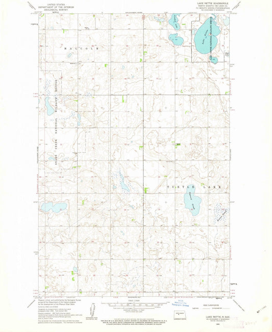 1961 Lakettie, ND - North Dakota - USGS Topographic Map