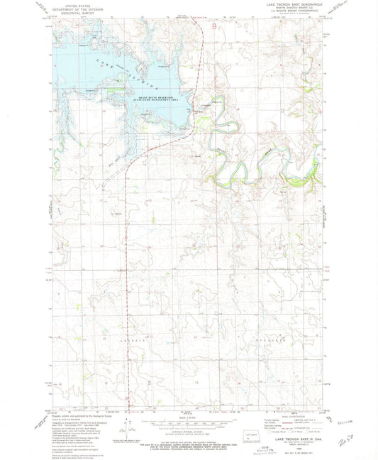 1980 Lake Tschida East, ND - North Dakota - USGS Topographic Map