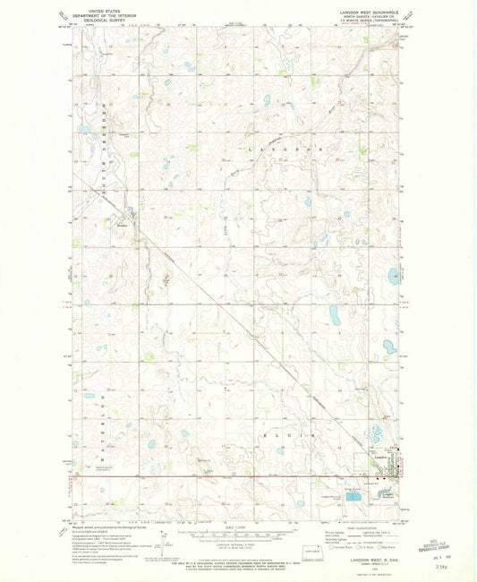 1970 Langdon West, ND - North Dakota - USGS Topographic Map