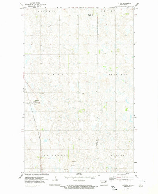 1972 Lawton, ND - North Dakota - USGS Topographic Map