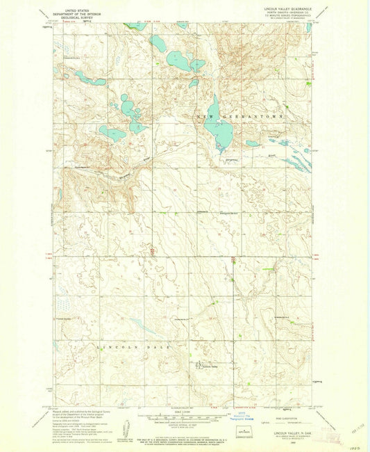 1960 Lincoln Valley, ND - North Dakota - USGS Topographic Map v3