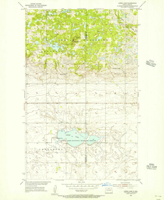 1955 Lords Lake, ND - North Dakota - USGS Topographic Map