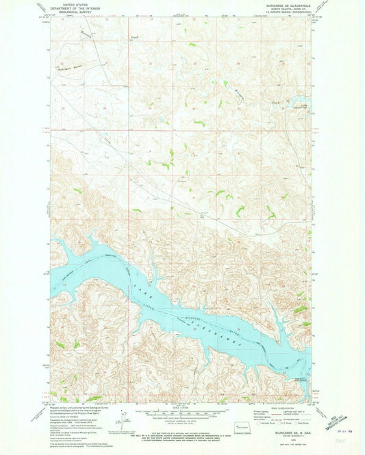 1970 Mandaree, ND - North Dakota - USGS Topographic Map v2