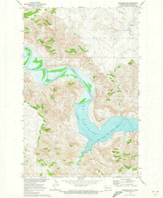 1970 Mandaree, ND - North Dakota - USGS Topographic Map v3