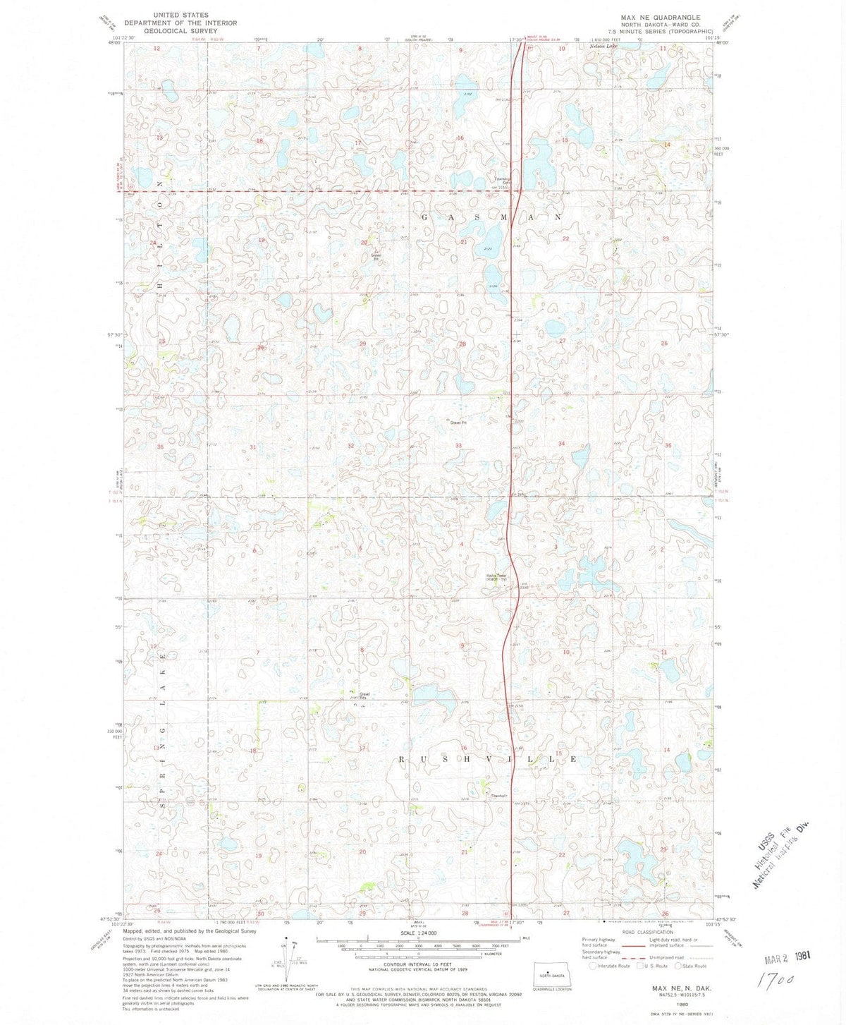1980 Max, ND - North Dakota - USGS Topographic Map