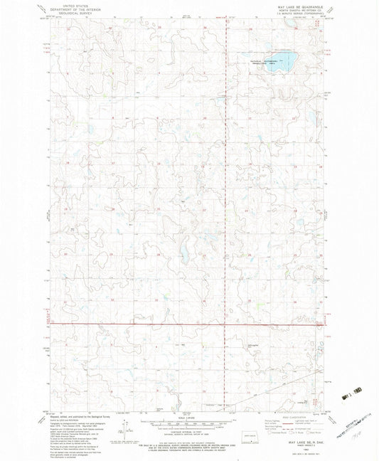 1982 May Lake, ND - North Dakota - USGS Topographic Map v2