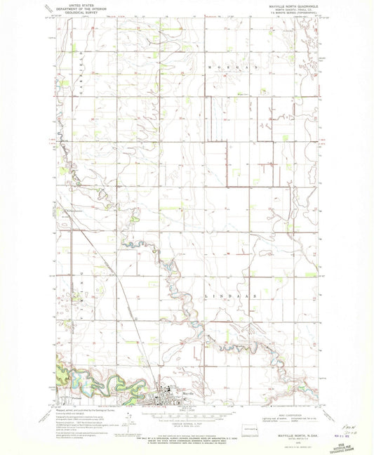 1970 Mayville North, ND - North Dakota - USGS Topographic Map