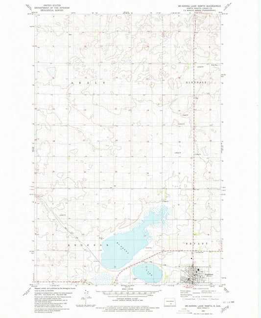 1980 McKenna Lake North, ND - North Dakota - USGS Topographic Map