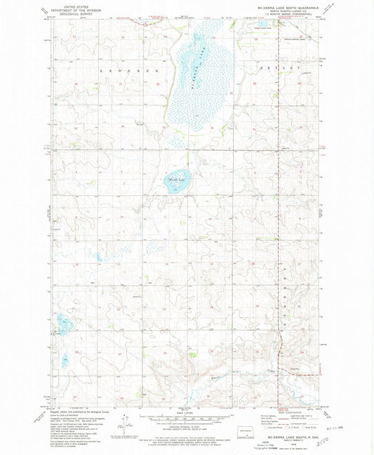 1979 McKenna Lake South, ND - North Dakota - USGS Topographic Map