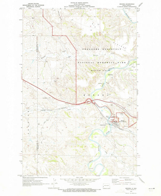 1970 Medora, ND - North Dakota - USGS Topographic Map