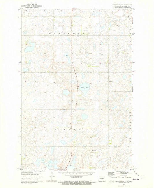 1971 Merricourt, ND - North Dakota - USGS Topographic Map
