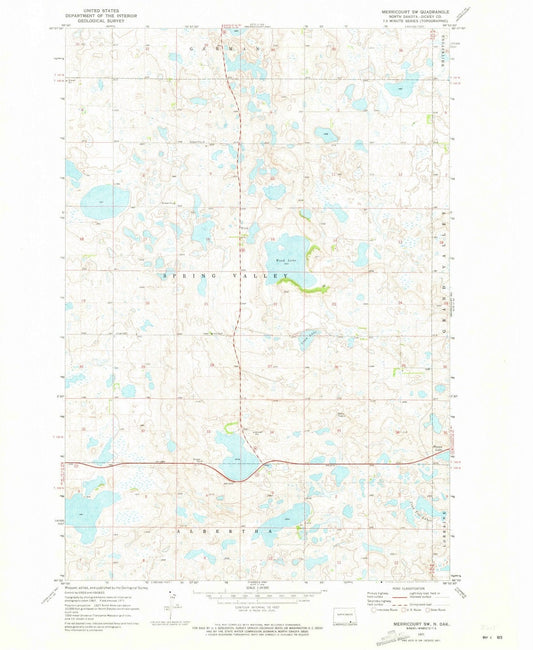 1971 Merricourt, ND - North Dakota - USGS Topographic Map v3