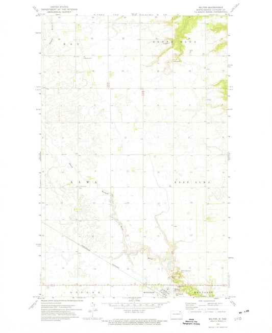 1972 Milton, ND - North Dakota - USGS Topographic Map