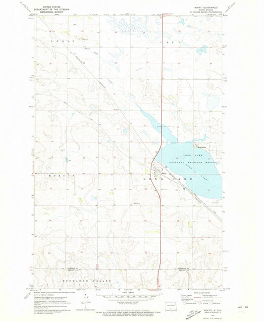 1971 Moffit, ND - North Dakota - USGS Topographic Map v4