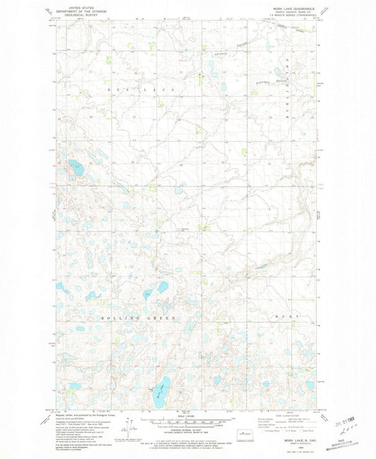 1980 Mork Lake, ND - North Dakota - USGS Topographic Map