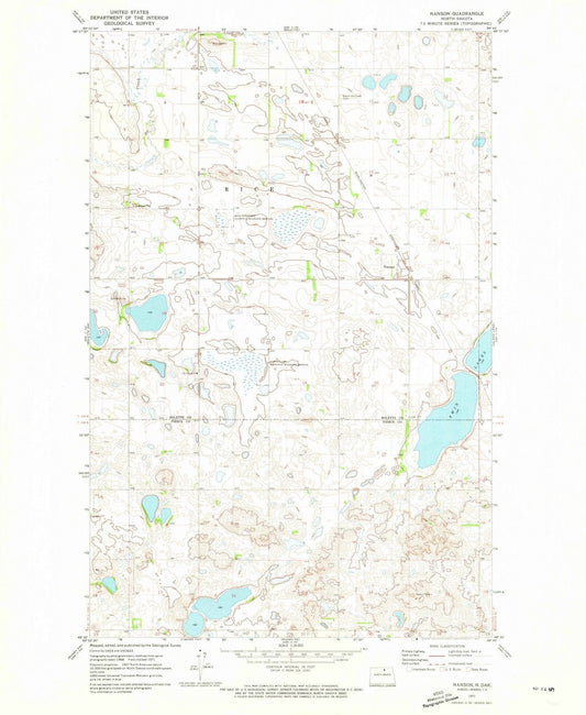 1971 Nanson, ND - North Dakota - USGS Topographic Map