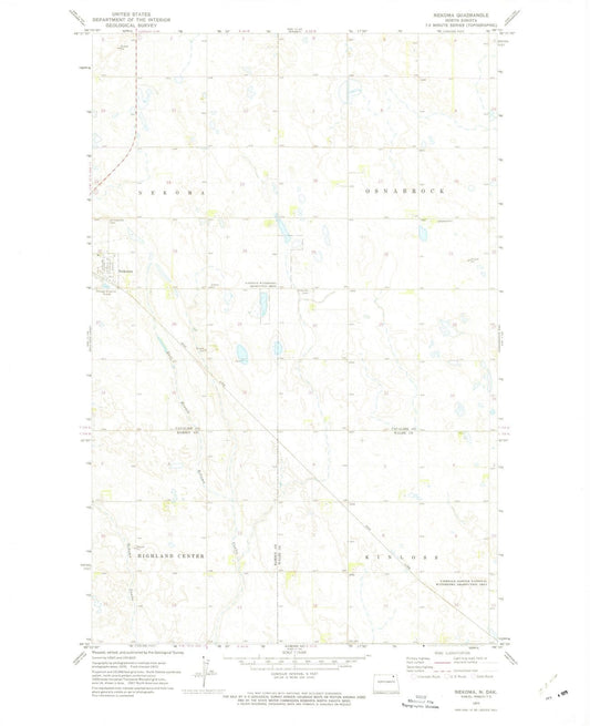 1972 Nekoma, ND - North Dakota - USGS Topographic Map