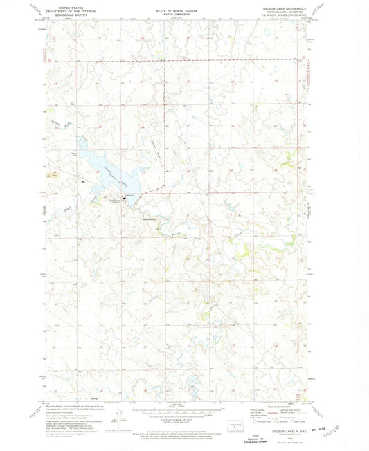 1972 Nelson Lake, ND - North Dakota - USGS Topographic Map