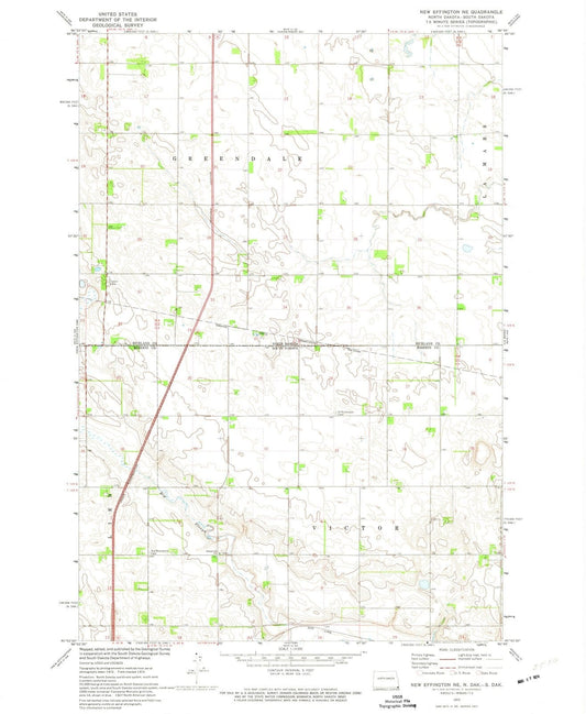1972 New Effington, ND - North Dakota - USGS Topographic Map