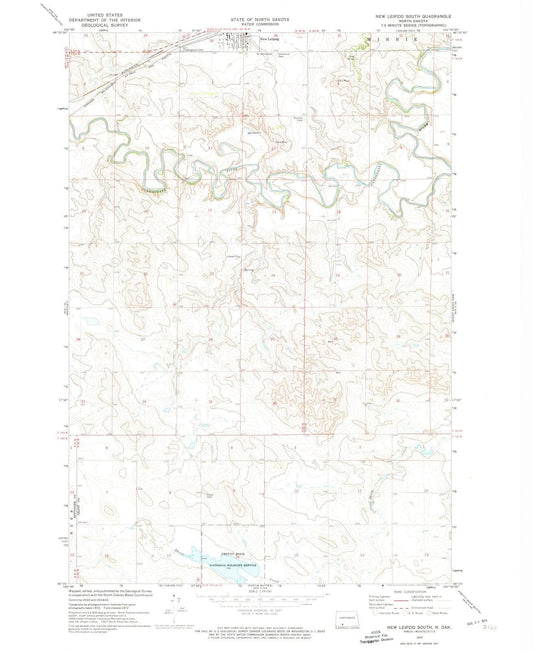 1972 New Leipzig South, ND - North Dakota - USGS Topographic Map