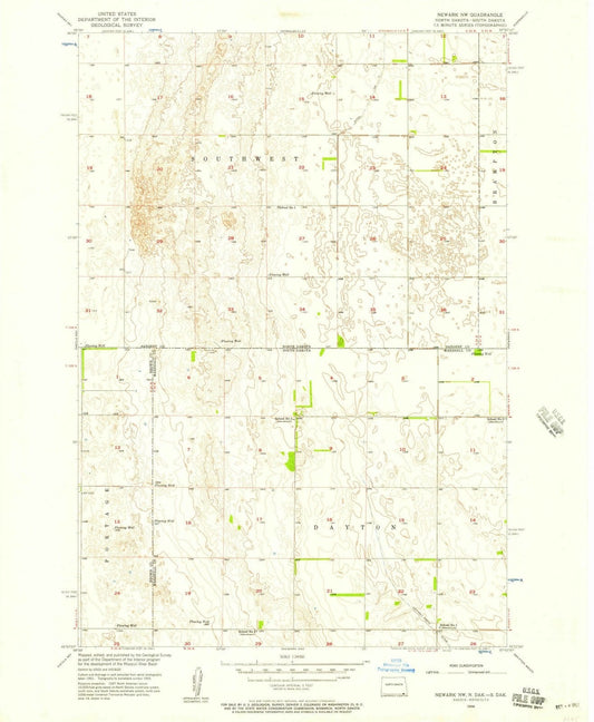 1956 Newark, ND - North Dakota - USGS Topographic Map