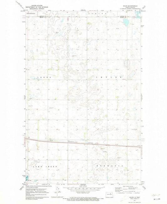 1971 Niles, ND - North Dakota - USGS Topographic Map