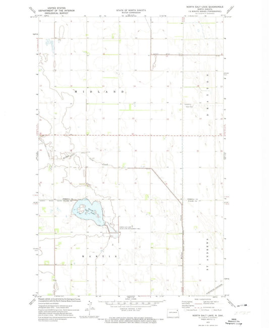1972 North Salt Lake, ND - North Dakota - USGS Topographic Map