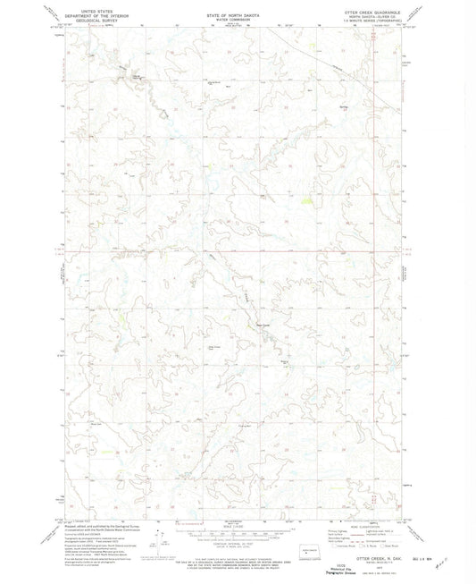 1972 Otter Creek, ND - North Dakota - USGS Topographic Map