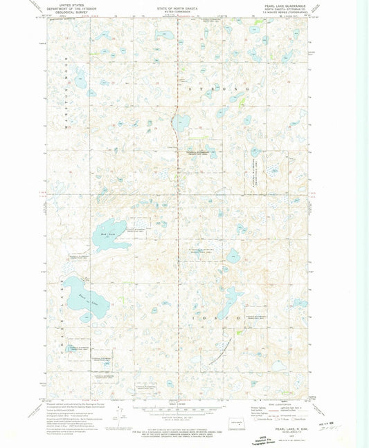 1972 Pearl Lake, ND - North Dakota - USGS Topographic Map