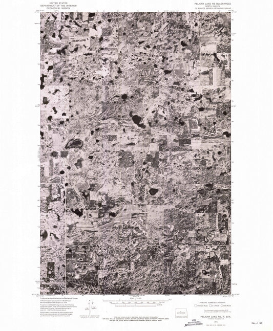 1974 Pelican Lake, ND - North Dakota - USGS Topographic Map