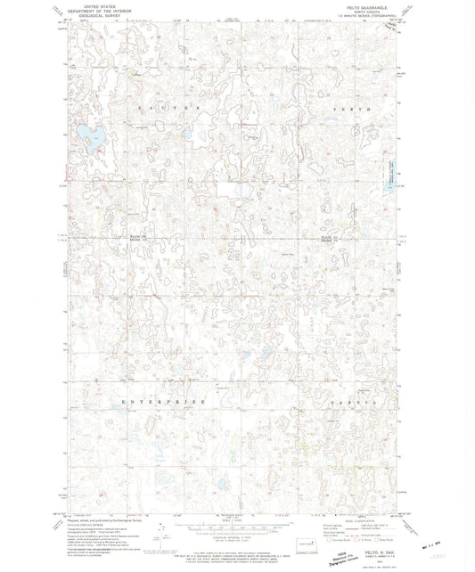 1971 Pelto, ND - North Dakota - USGS Topographic Map